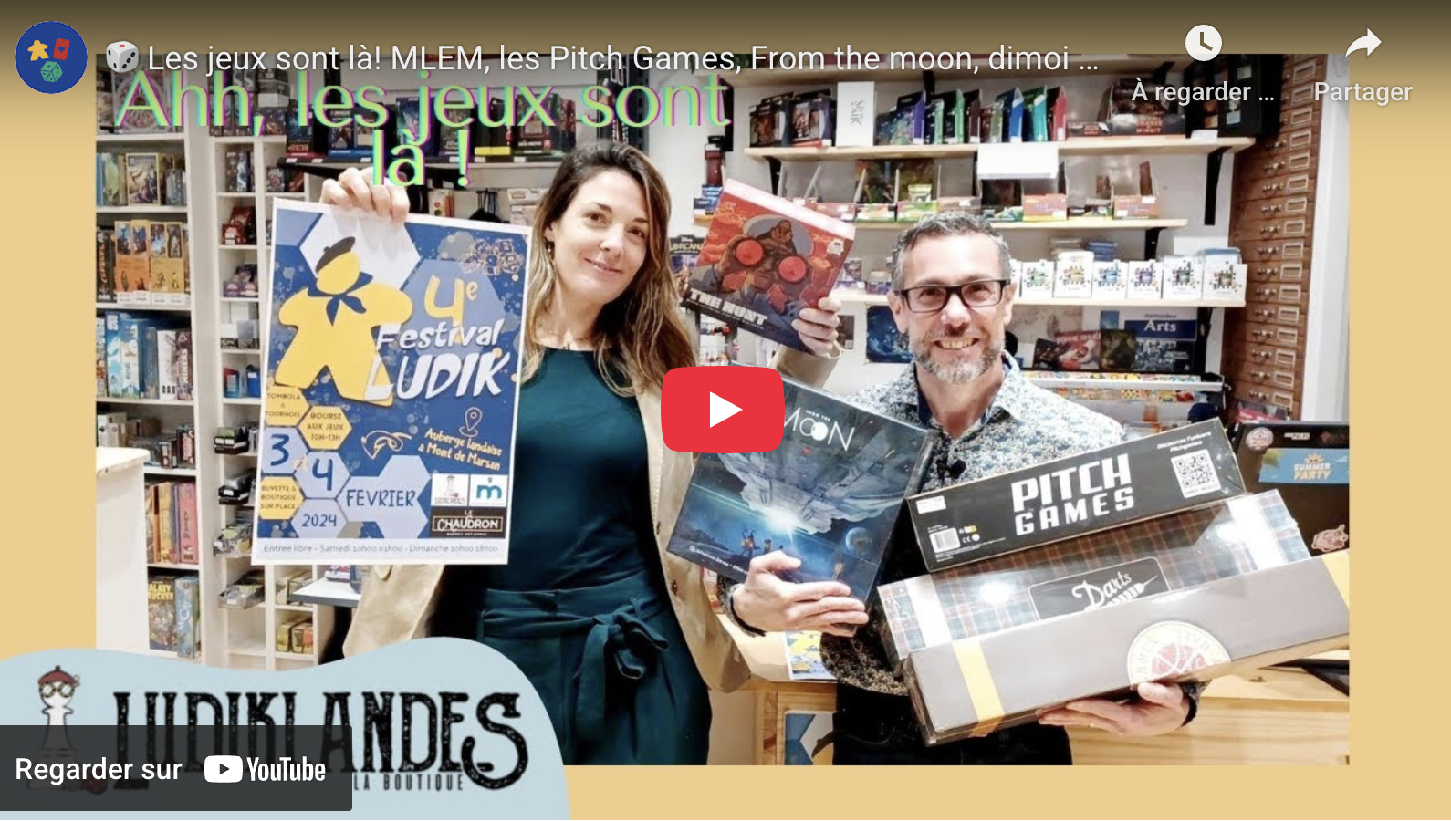 Les jeux sont là! les Pitch Games... Ludiklandes La boutique